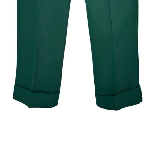 Tuckernuck NEW Green Pleated Duncan High Rise Straight Leg Trouser Pant Size 8 - Picture 8 of 9